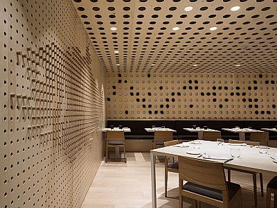 上海圆形冲孔板设计一个新的时髦的餐厅——Habitual